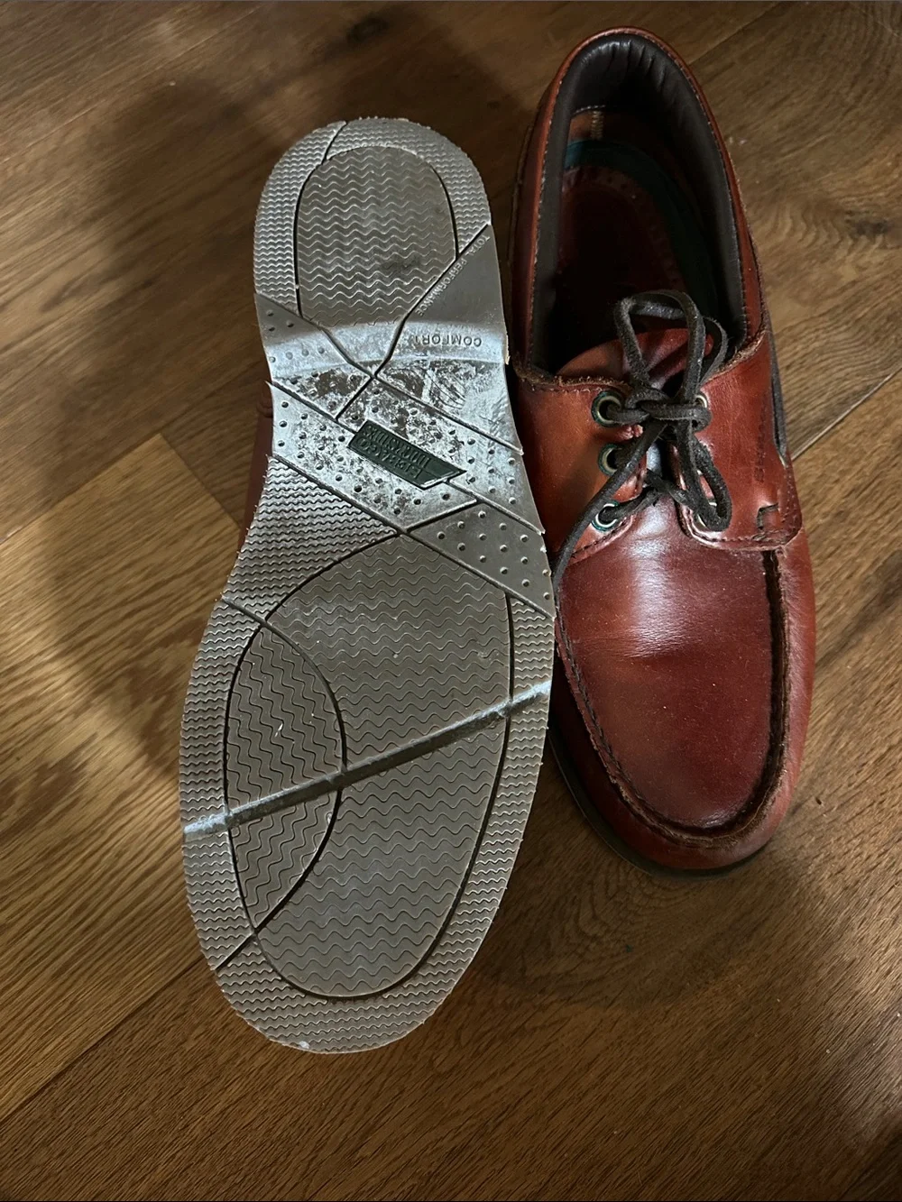 Sebago Men's Chestnut Brown Leather Boat Shoes